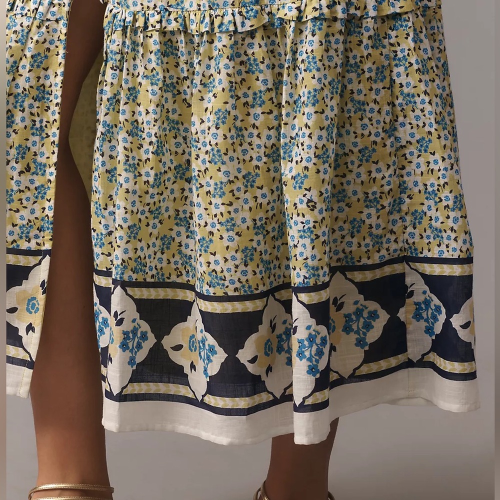 Peregrine Square-Neck Midi Dress